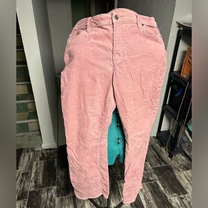 Lands' End Dusty Pink Corduroy Boot Cut Pants Women’s Size 14